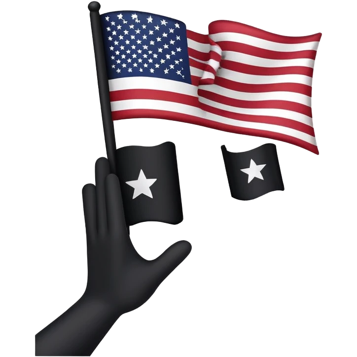Black American flag emoji