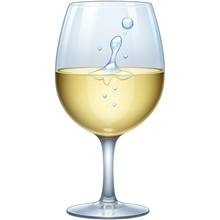 Wine glass blowing bubbles emoji