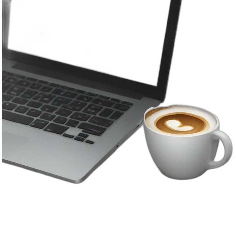 coffee and laptop emoji