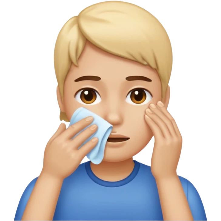 Wiping off sweat emoji