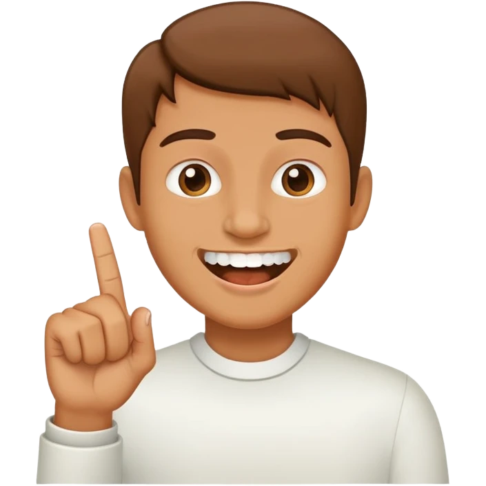 Mouth with an index finger on the teeth emoji