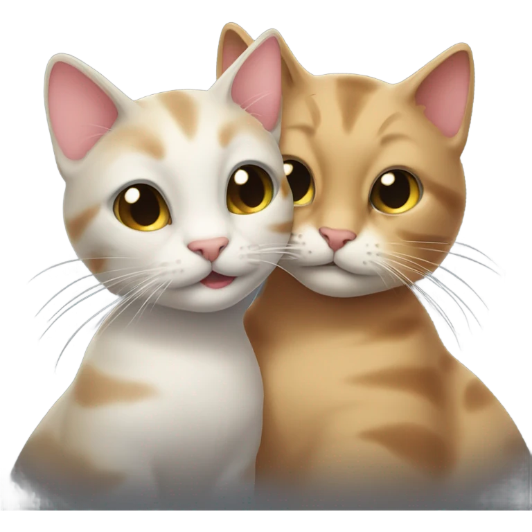 Cats in love emoji