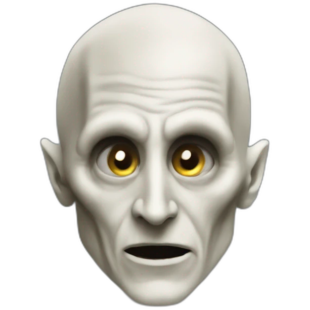 Voldemort looking for his nose un his face emoji