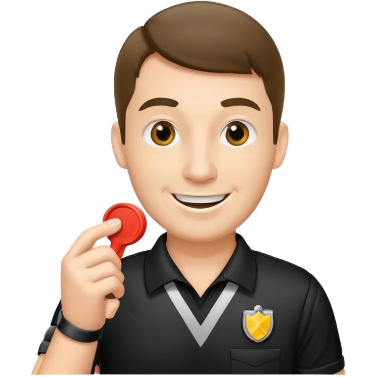 referee with a whistle emoji