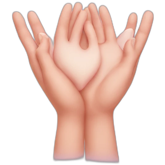 Heart hands emoji