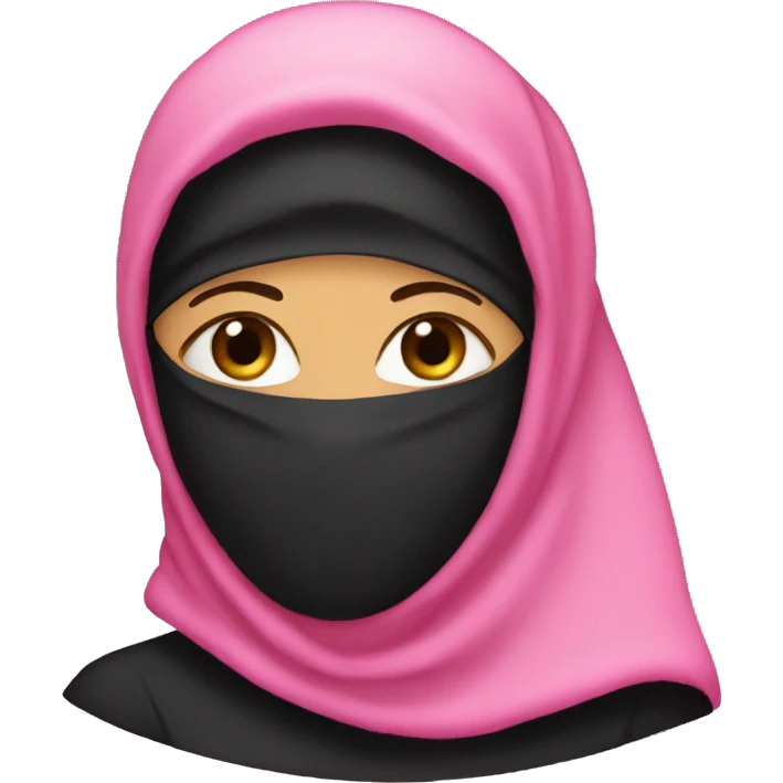 pink niqab emoji