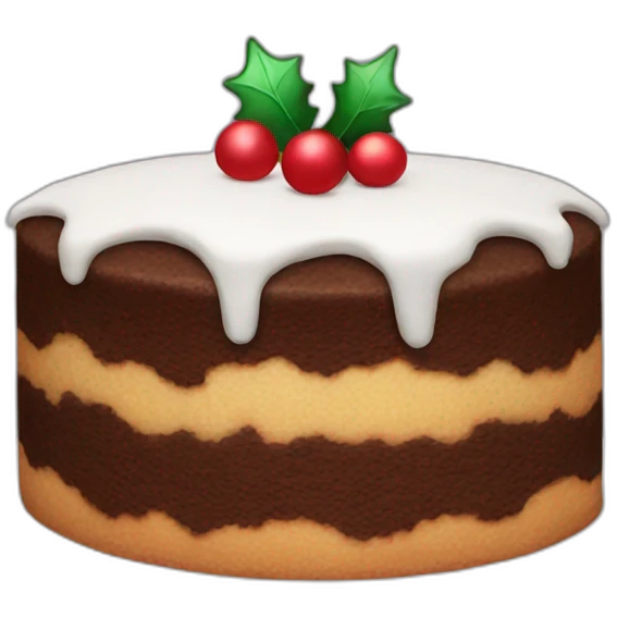 Christmas cake emoji