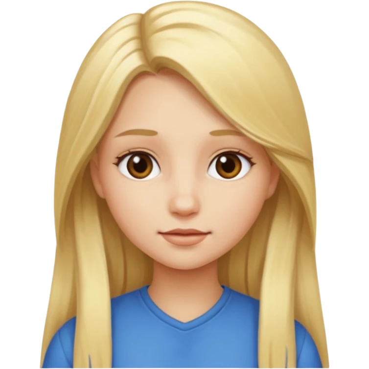 girl with long length blonde hair, just head emoji