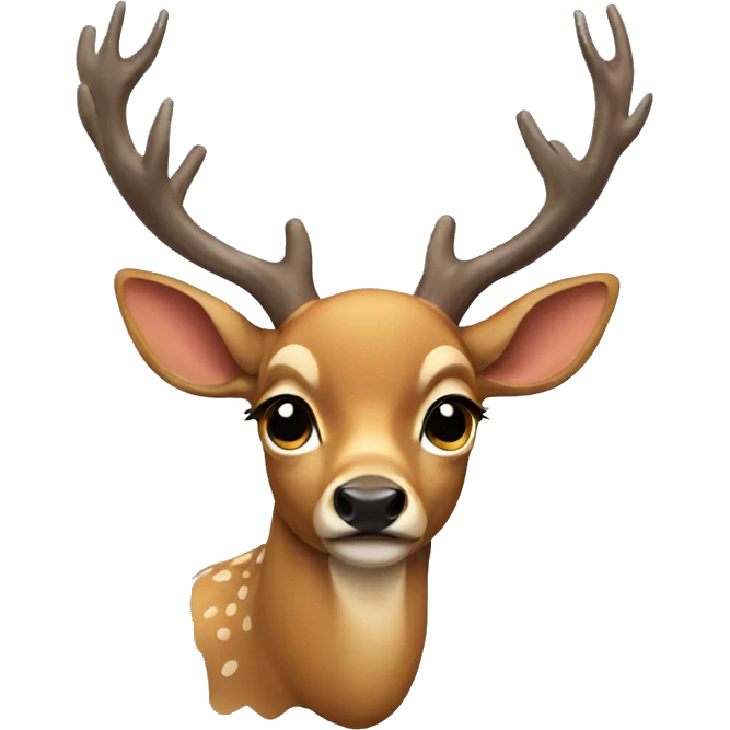 deer with poo on head emoji