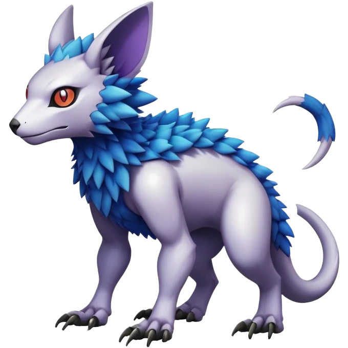  colorful warm modern cyber-Fakémon-Digimon-Trico-Vernid-creature (full body) emoji
