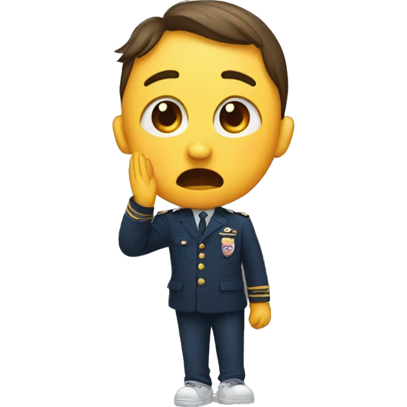 cry emoji saluting emoji