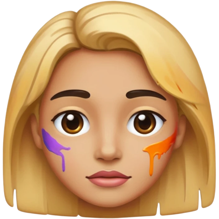 Paint style face emoji