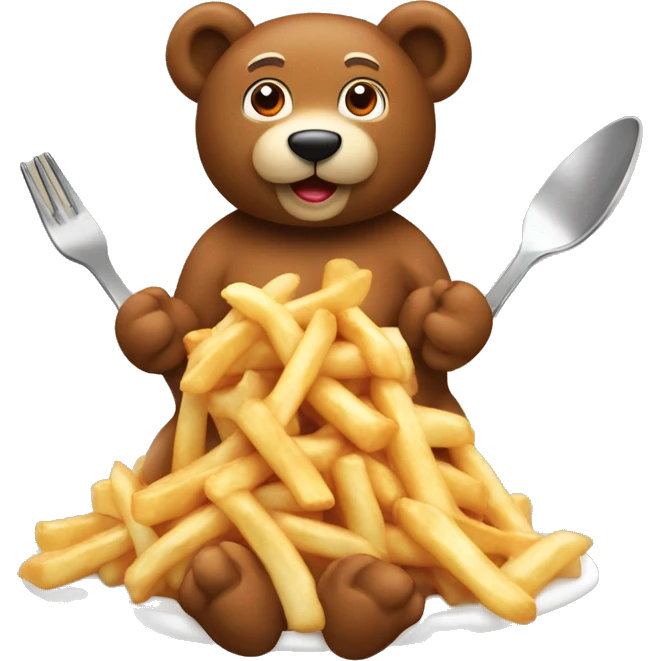 nounours sur poutine emoji