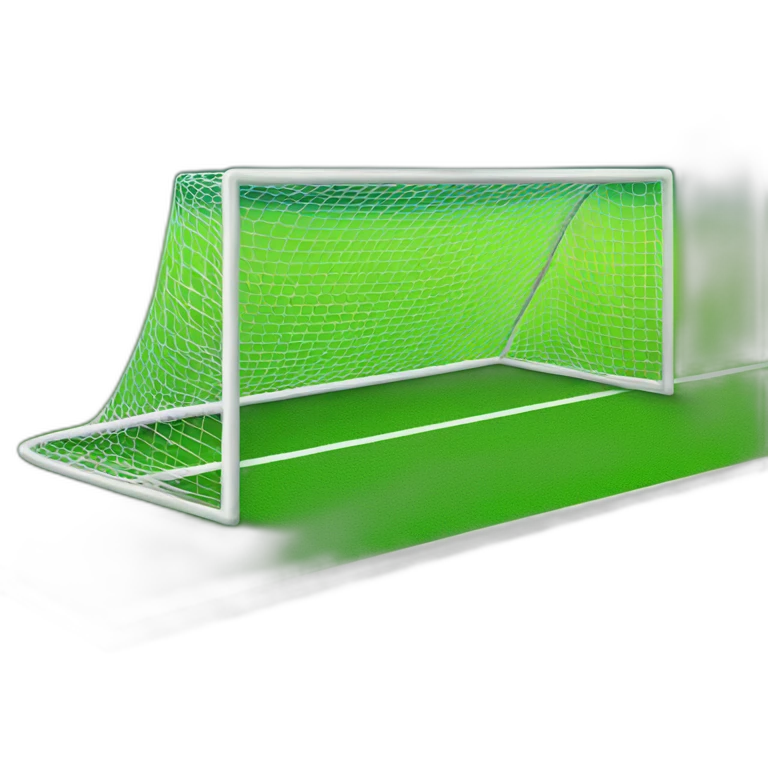soccer goal on green pitch emoji