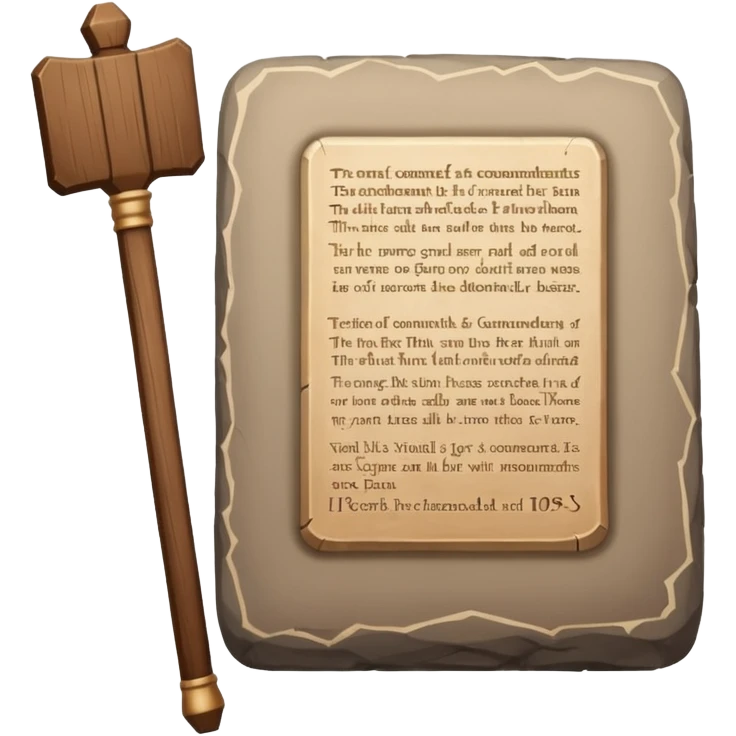 Ten commandments tablets and staff emoji