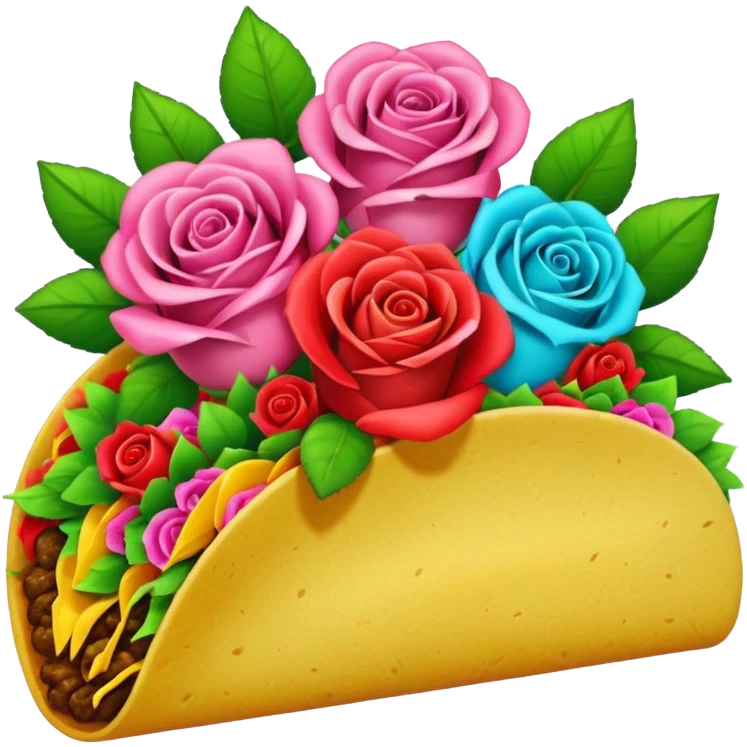 Tacos and roses gift  emoji