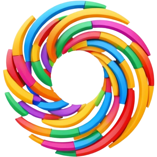 swirl of letters and numbers, abstract emoji