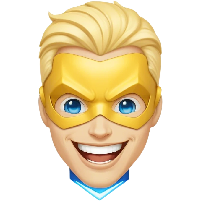 жовто-синій супер герой сміється emoji