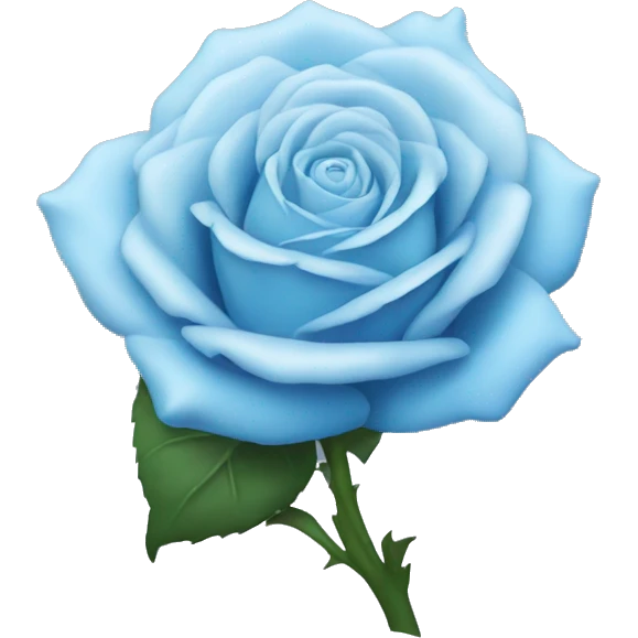 Pastel blue rose emoji
