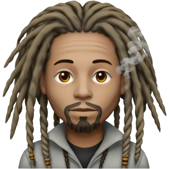 Dreads with smoke emoji
