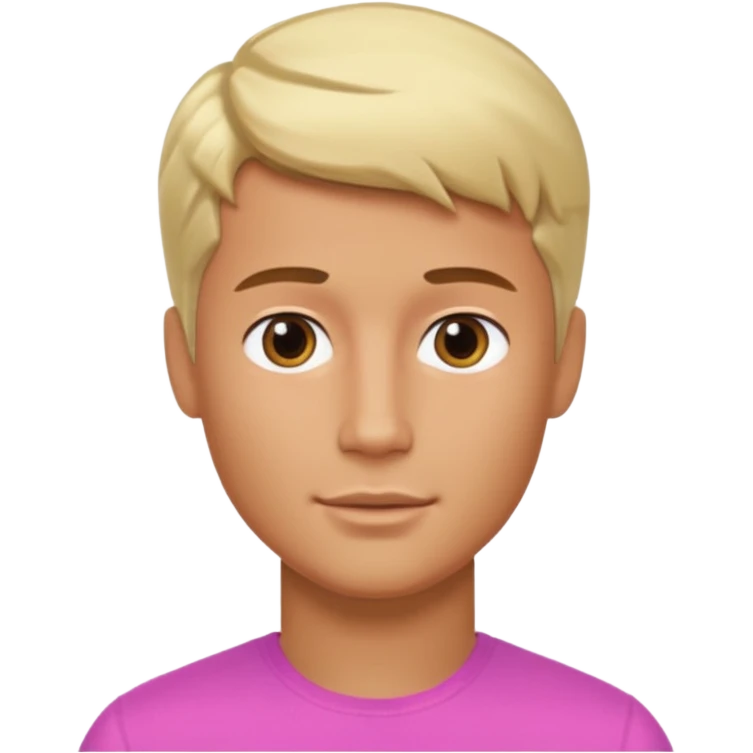 Man KEN barby style face emoji