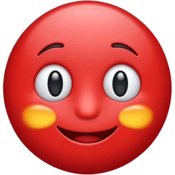 A red colour high quality 3d emoji emoji