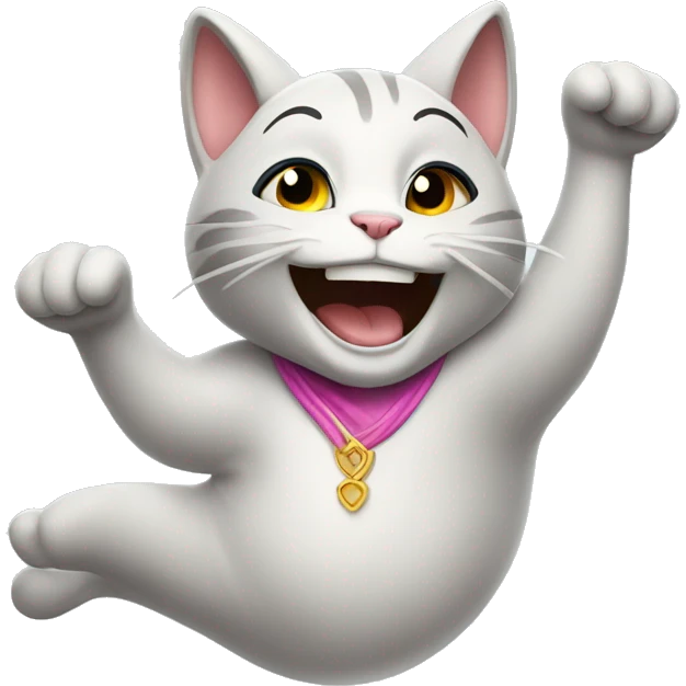 happy lady cat dancing emoji