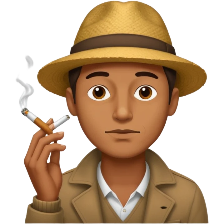 Guy smoking weed but chill emoji
