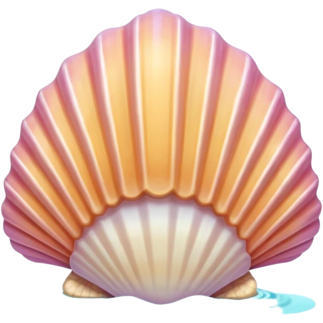 seashell object icon, cute shell, pastel tones, glossy texture, 3D cartoon, soft shadow, mobile game icon style, centered, clean background, no text, no watermark
 emoji