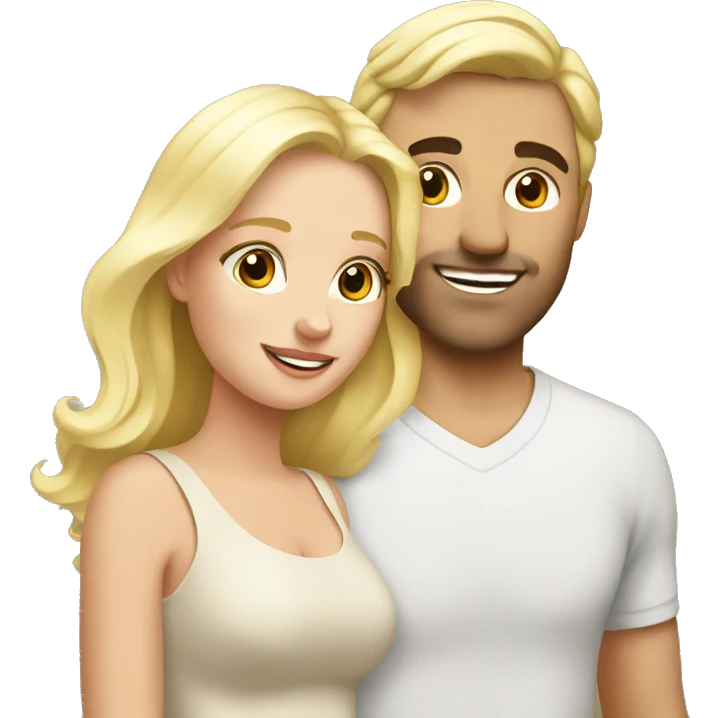 blonde couple holding  babygirl emoji