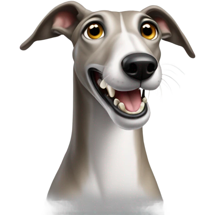 Greyhound saying duuuude emoji