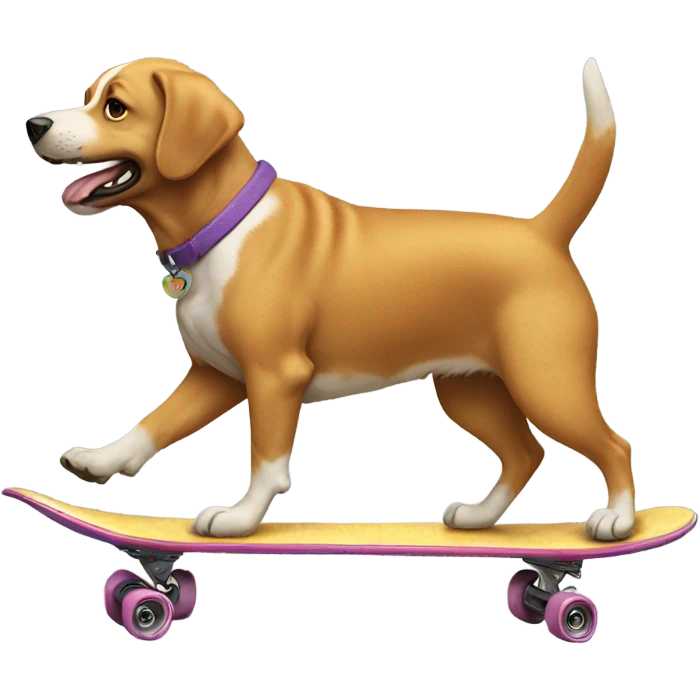 Dog riding a skateboard  emoji