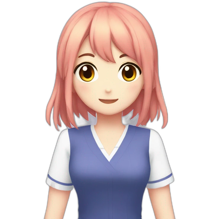 Monika from Doki Doki Literature Club emoji