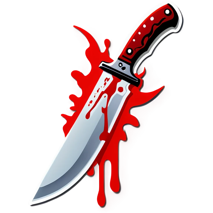 A blade with blood on it emoji