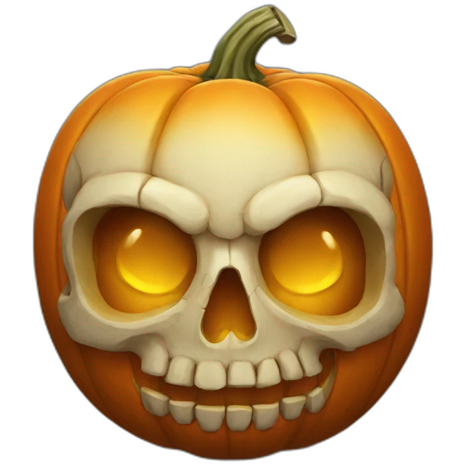 skull pumpkin emoji
