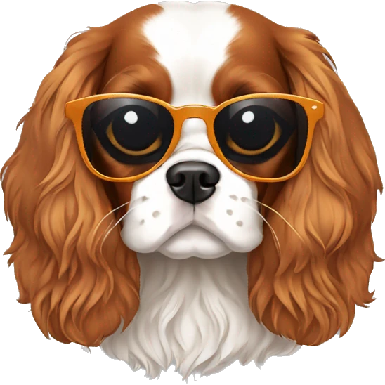 cavalier king charles spaniel cartoon sunglasses emoji