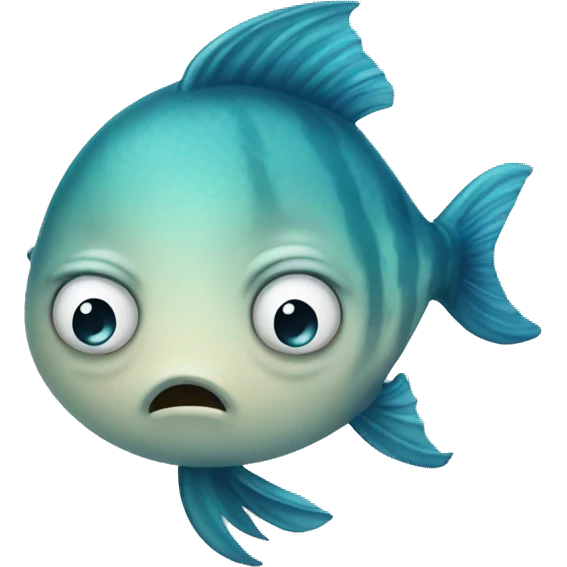 very very sad crying fish emoji