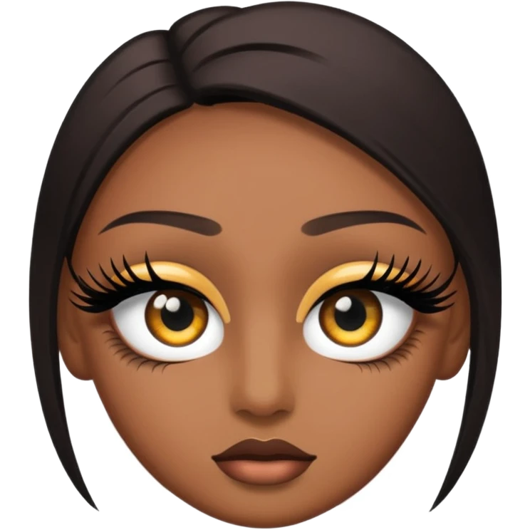 eyelash strip above an open eye emoji