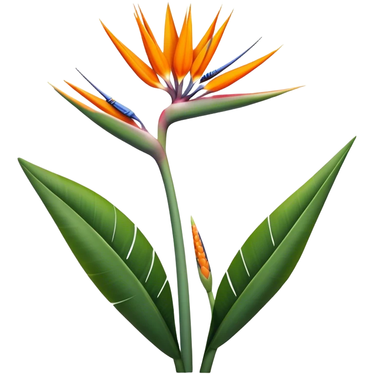single Strelitzia Reginae, straight stem emoji