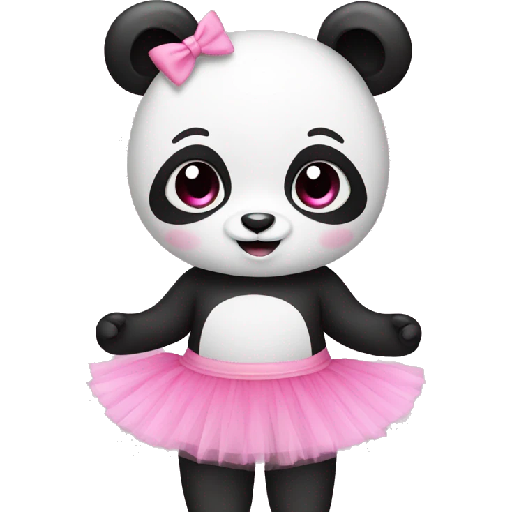 panda with a pink tutu emoji