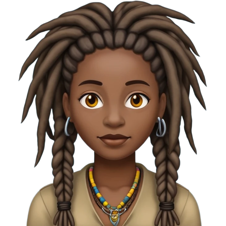 Woman with dreadlocks emoji