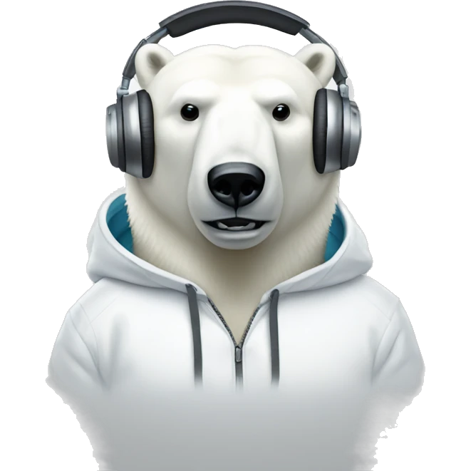 polar bear dj emoji