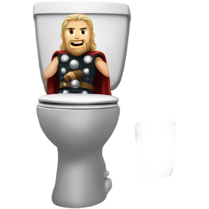 Thor in a toilet emoji