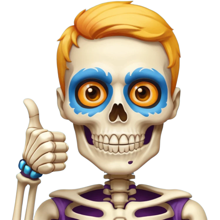 Pulgar arriba día de muertos emoji