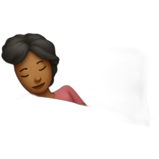 a woman sleeping in a bed emoji