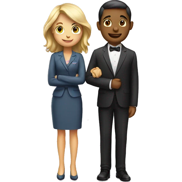 couple, formal, smart, cute, emoji