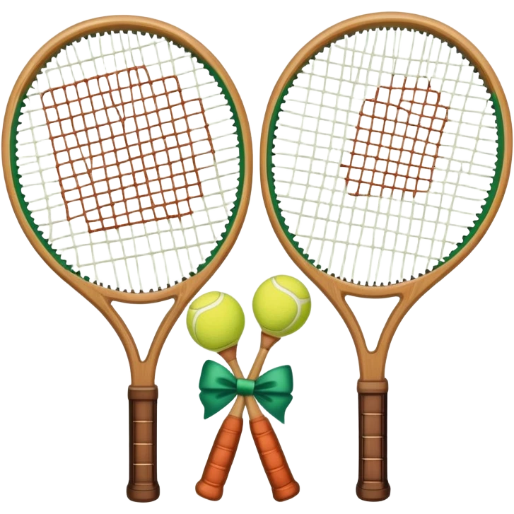Tennis rackets with bow emoji
