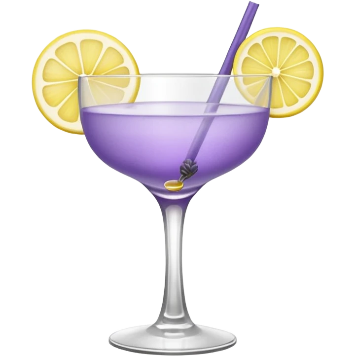Lavender Cocktail with Yellow emoji