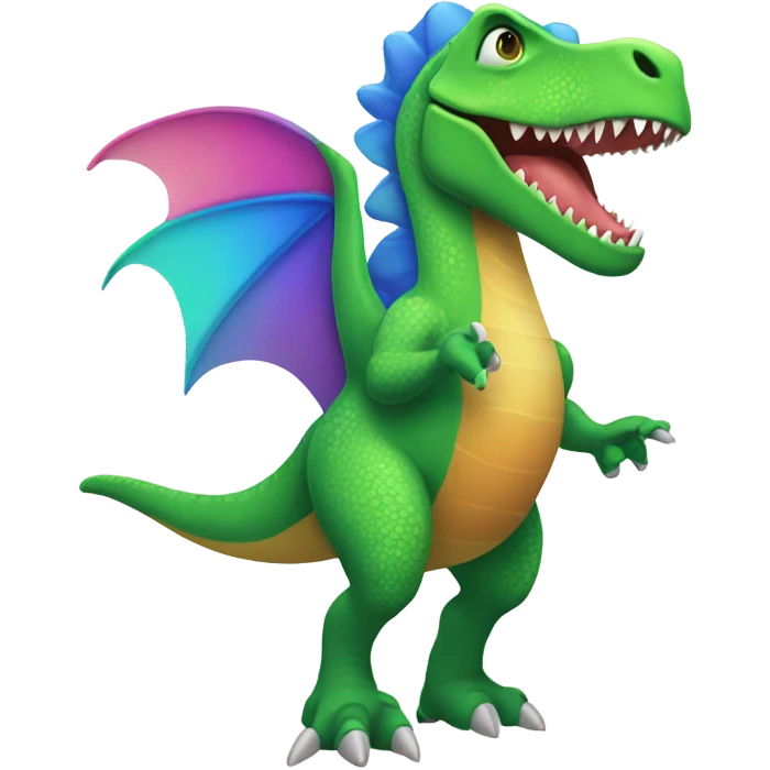 Man with dinosaur costume emoji