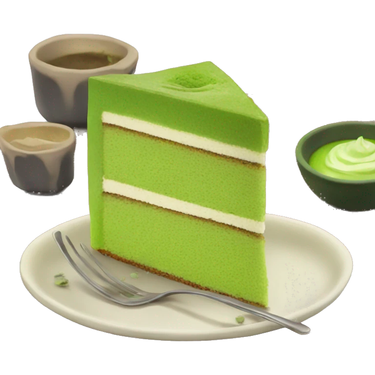 Matcha cake emoji